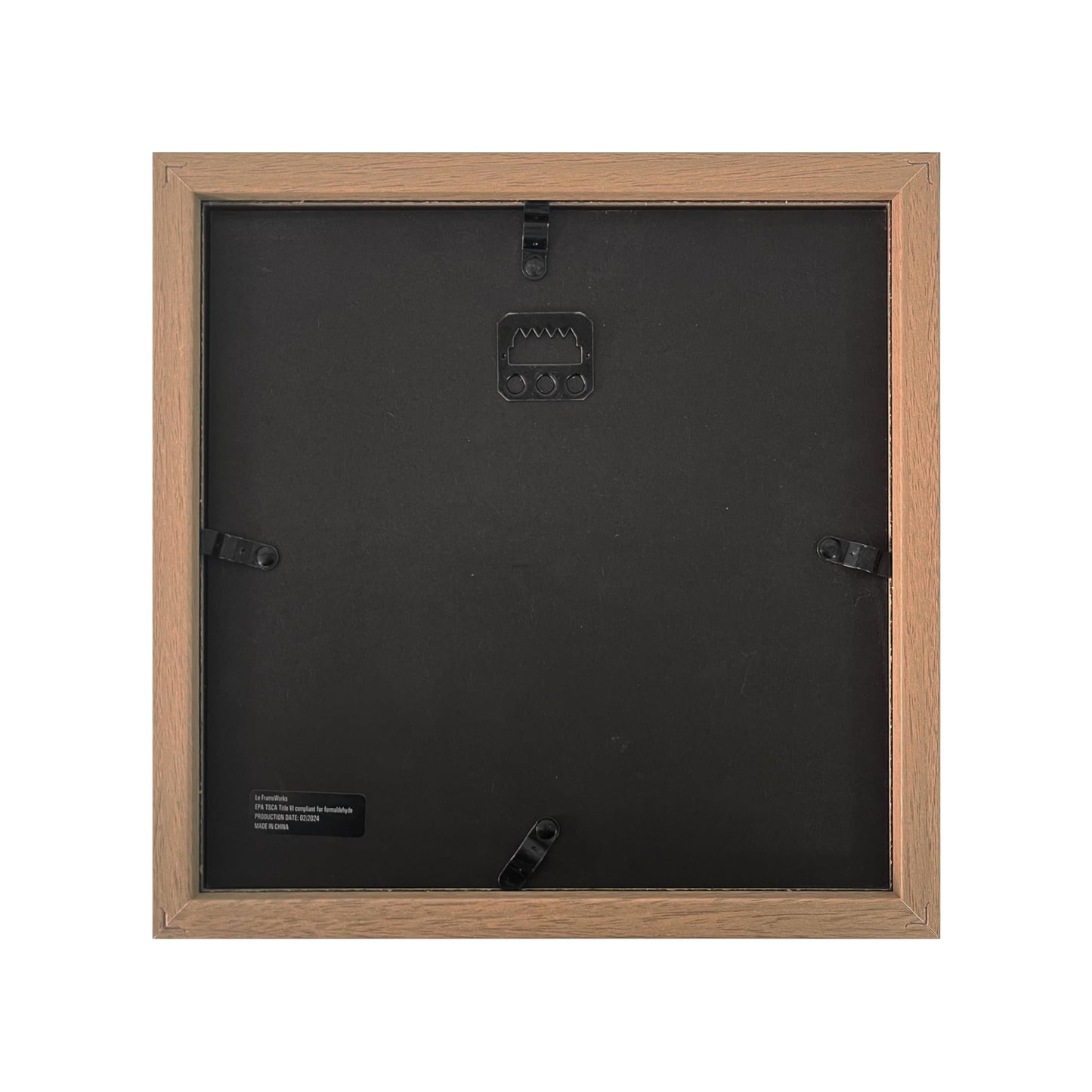 Wooden Shadow Box Frame – Display Case with Soft Felt Back, Memory Box with Tempered Glass, Elegant White Ball Push Pins