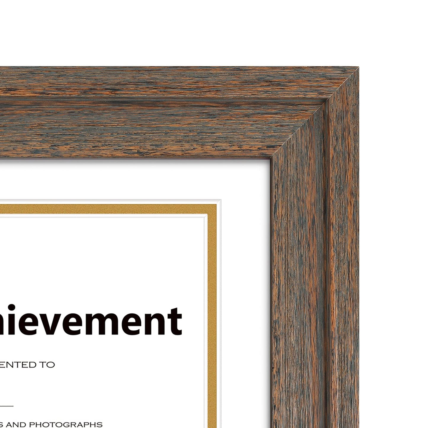 14x20 Double Diploma Frame, Black Frame to Display Double 8.5x11 Document, Solid Wood & Tempered Glass Protection