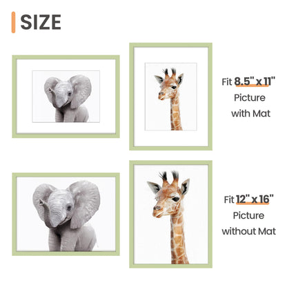 Picture Frame, Display Pictures with Mat or Without Mat, Wall Hanging Photo Frame