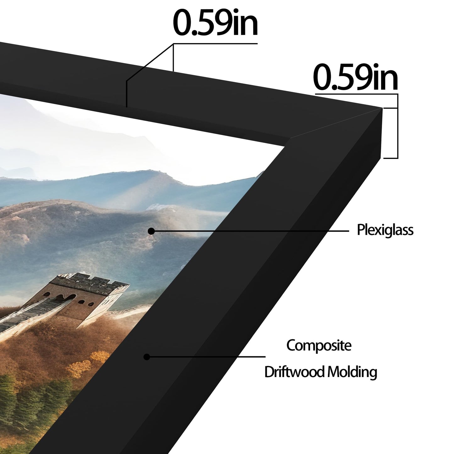 Multi Size Picture Frame, Photo Frame for Wall Mounting Display