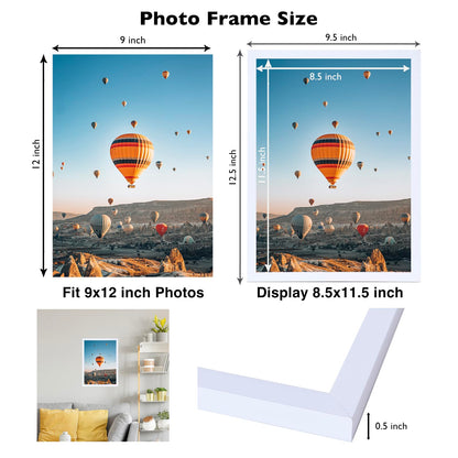 Picture Frame for Certificate Poster and Photo, Horizontal and Vertical Formats for Wall Hanging or Tabletop, Shatter Resistant Plexiglass