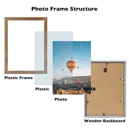 Picture Frame for Certificate Poster and Photo, Horizontal and Vertical Formats for Wall Hanging or Tabletop, Shatter Resistant Plexiglass