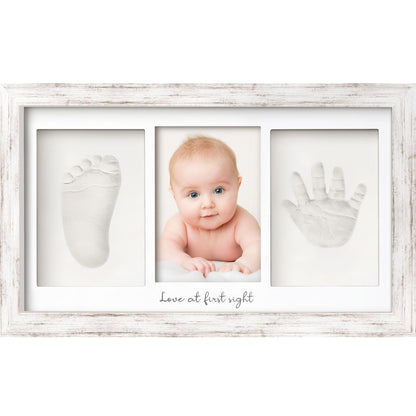 Baby Hand and Footprint Kit - Newborn Keepsake Frame, Personalized Baby Gifts, Nursery Decor