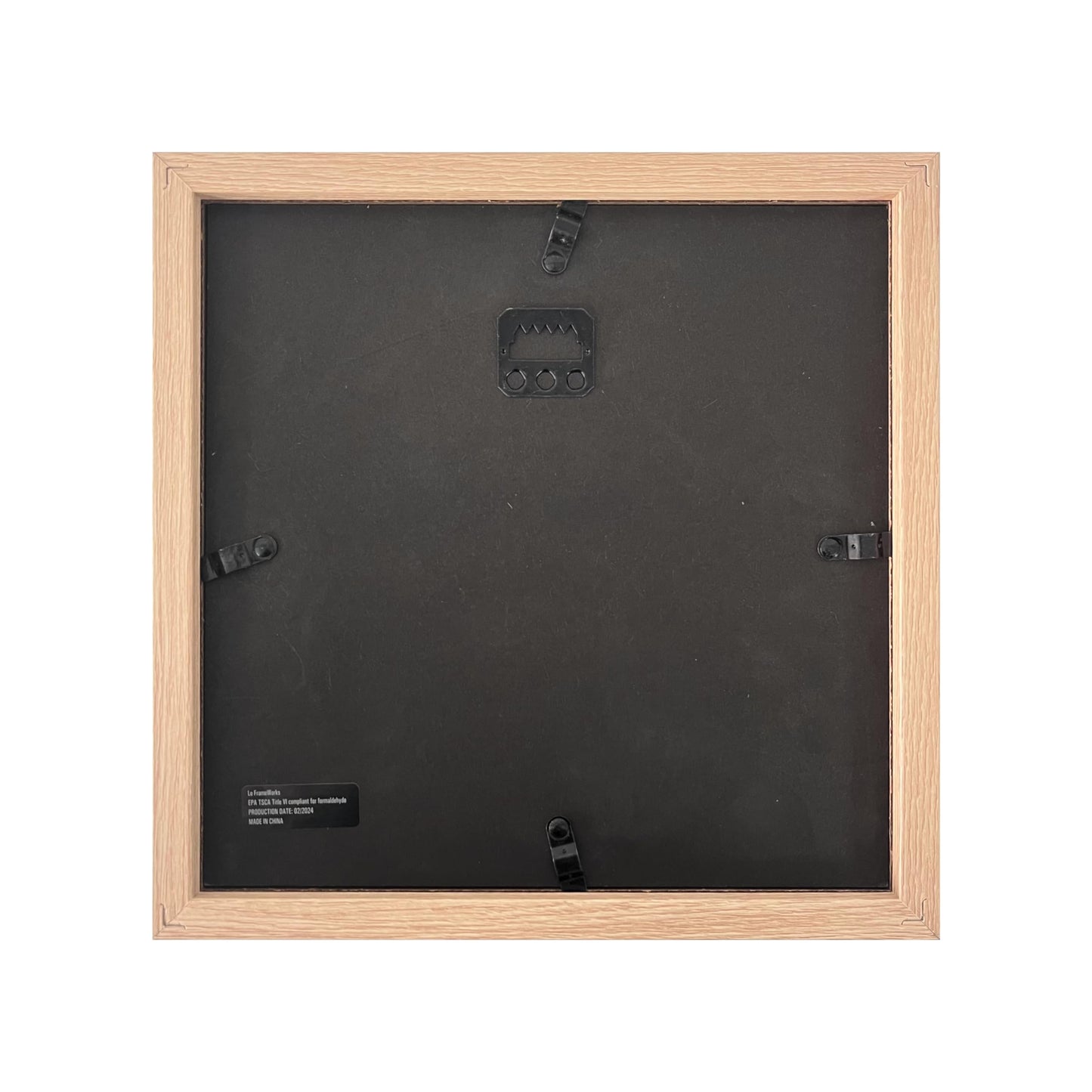 Wooden Shadow Box Frame – Display Case with Soft Felt Back, Memory Box with Tempered Glass, Elegant White Ball Push Pins