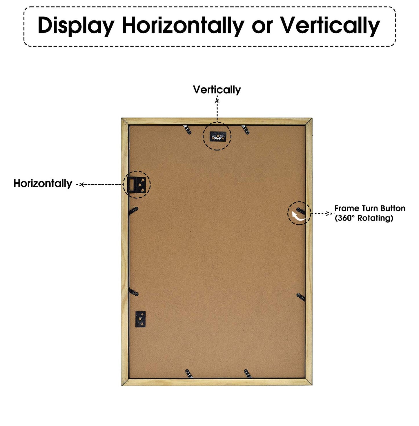 13.6x19.7 Wood Collage Frame with Real Glass and White Displays (9) 4x6 Pictures