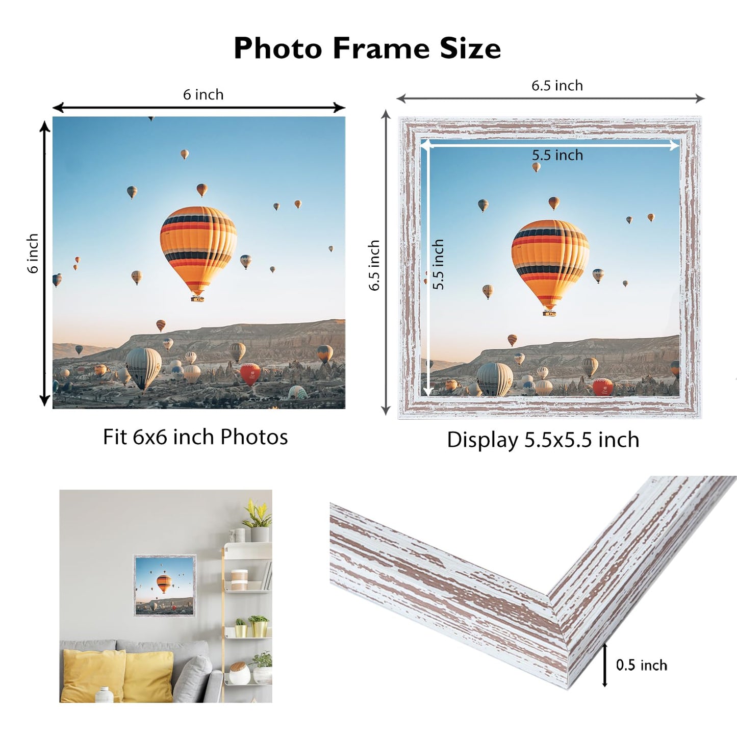 Picture Frame for Certificate Poster and Photo, Horizontal and Vertical Formats for Wall Hanging or Tabletop, Shatter Resistant Plexiglass