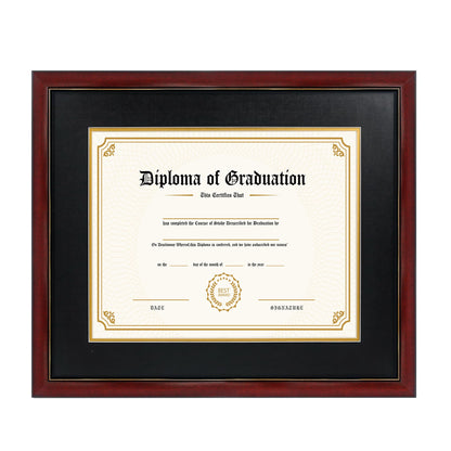 11x14 Diploma Frame 15x18 Certificate without Mat, Solid Wood & UV Protection Acrylic, Cherry Finish