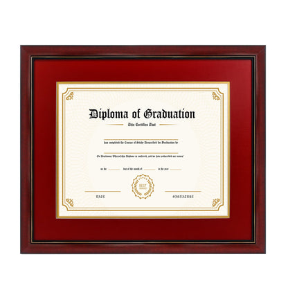 11x14 Diploma Frame 15x18 Certificate without Mat, Solid Wood & UV Protection Acrylic, Cherry Finish