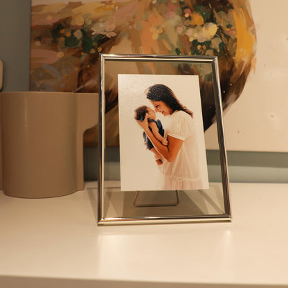 Gold Floating Frame Tabletop Shelf Photo Frames