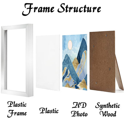 Picture Frame for Photo Poster Canvas Certificate Document Display Horizontally or Vertically High Transparent Wall Gallery