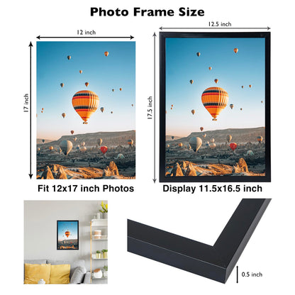 Picture Frame for Certificate Poster and Photo, Horizontal and Vertical Formats for Wall Hanging or Tabletop, Shatter Resistant Plexiglass