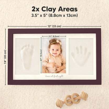 Baby Hand and Footprint Kit - Newborn Keepsake Frame, Personalized Baby Gifts, Nursery Decor