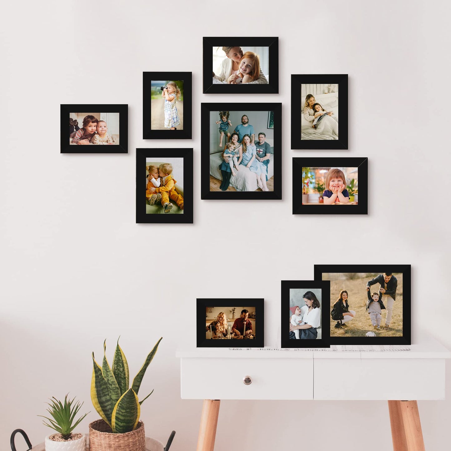 Picture Frame Set 10-Pack, Gallery Wall Frame Collage with 8x10 5x7 4x6 Frames in 3 Different Finishes