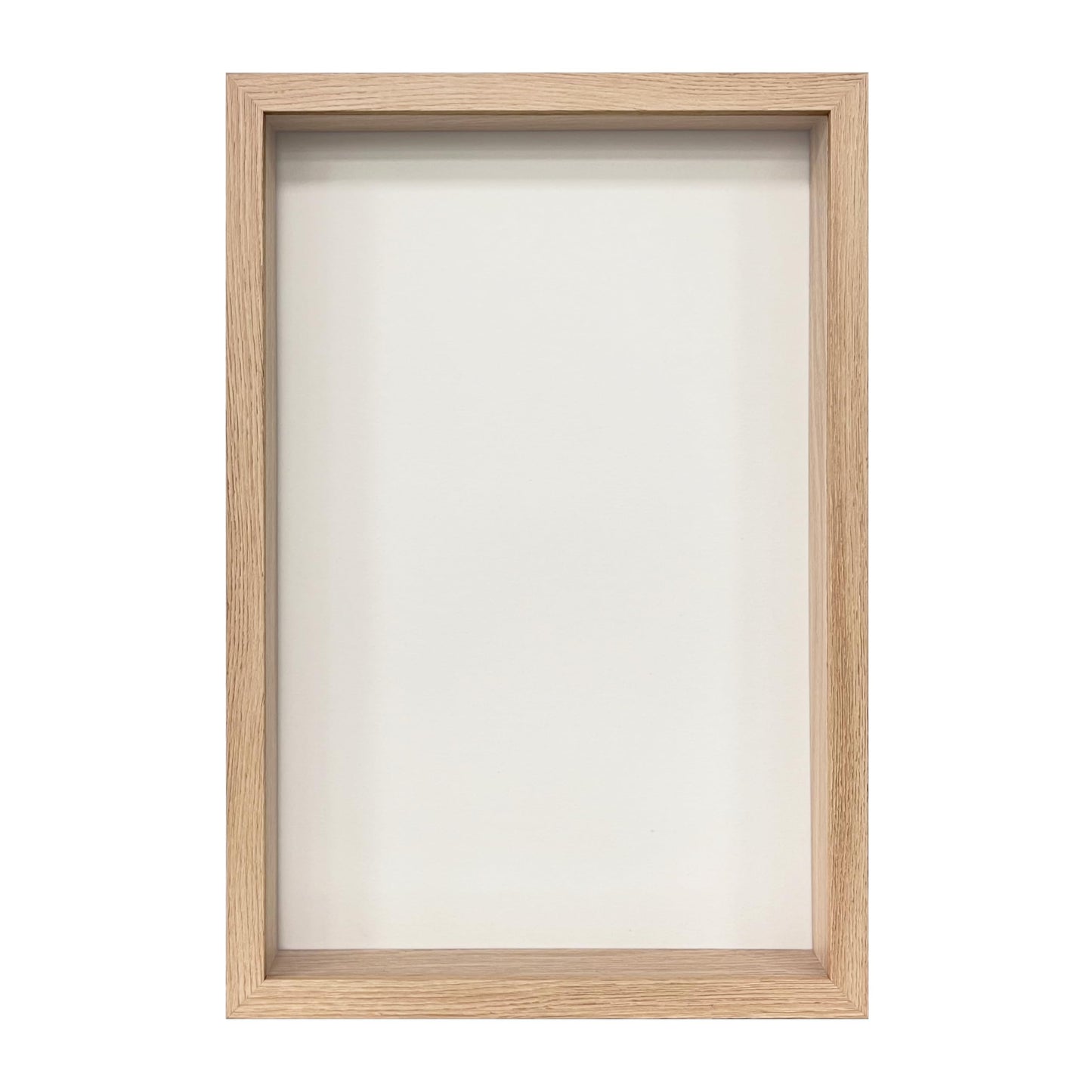 Wooden Shadow Box Frame – Display Case with Soft Felt Back, Memory Box with Tempered Glass, Elegant White Ball Push Pins