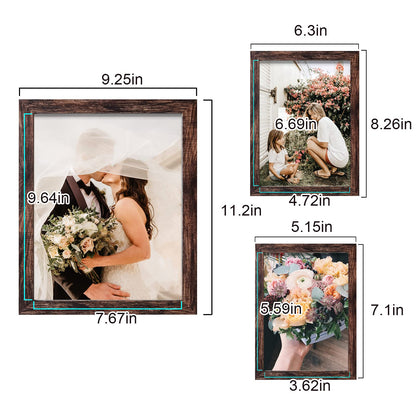 Picture Frame Set 10-Pack, Gallery Wall Frame Collage with 8x10 5x7 4x6 Frames in 3 Different Finishes