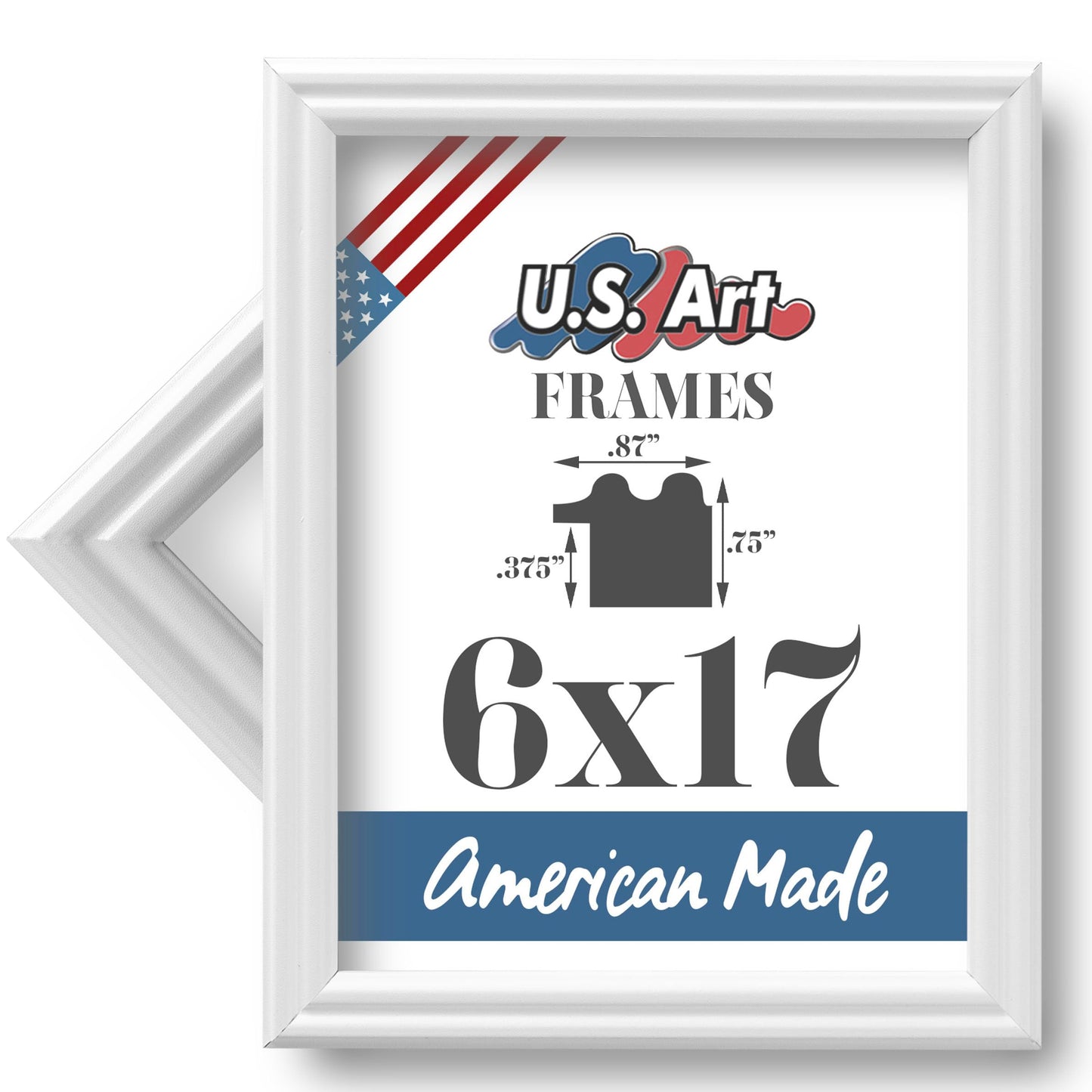 Traditional Style White Thin .75 Inch Wide, Solid Wood, Wall Decor Picture Poster Photo Frame