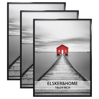 Poster Frame 3 Pack, Picture Frame for Horizontal or Vertical Wall Mounting, Sturdy and Scratch-proof