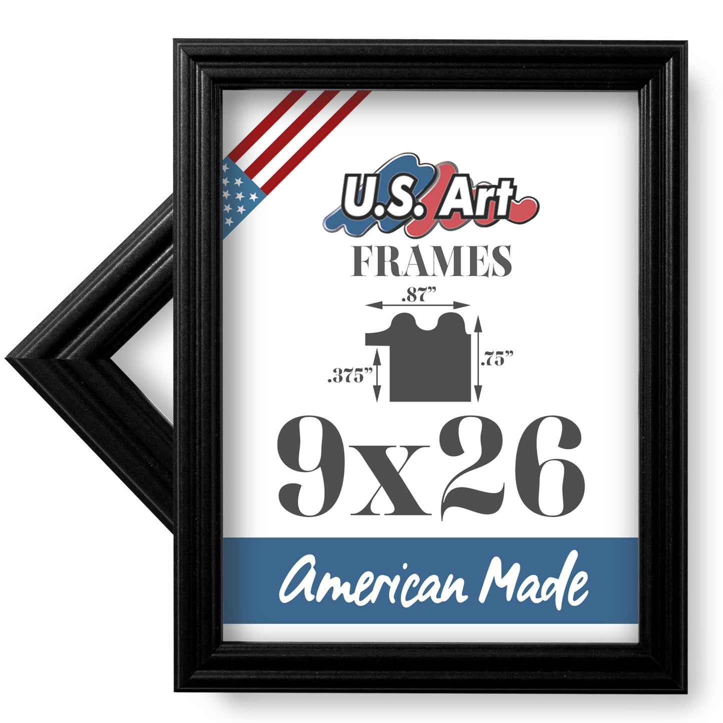 Traditional Style White Thin .75 Inch Wide, Solid Wood, Wall Decor Picture Poster Photo Frame