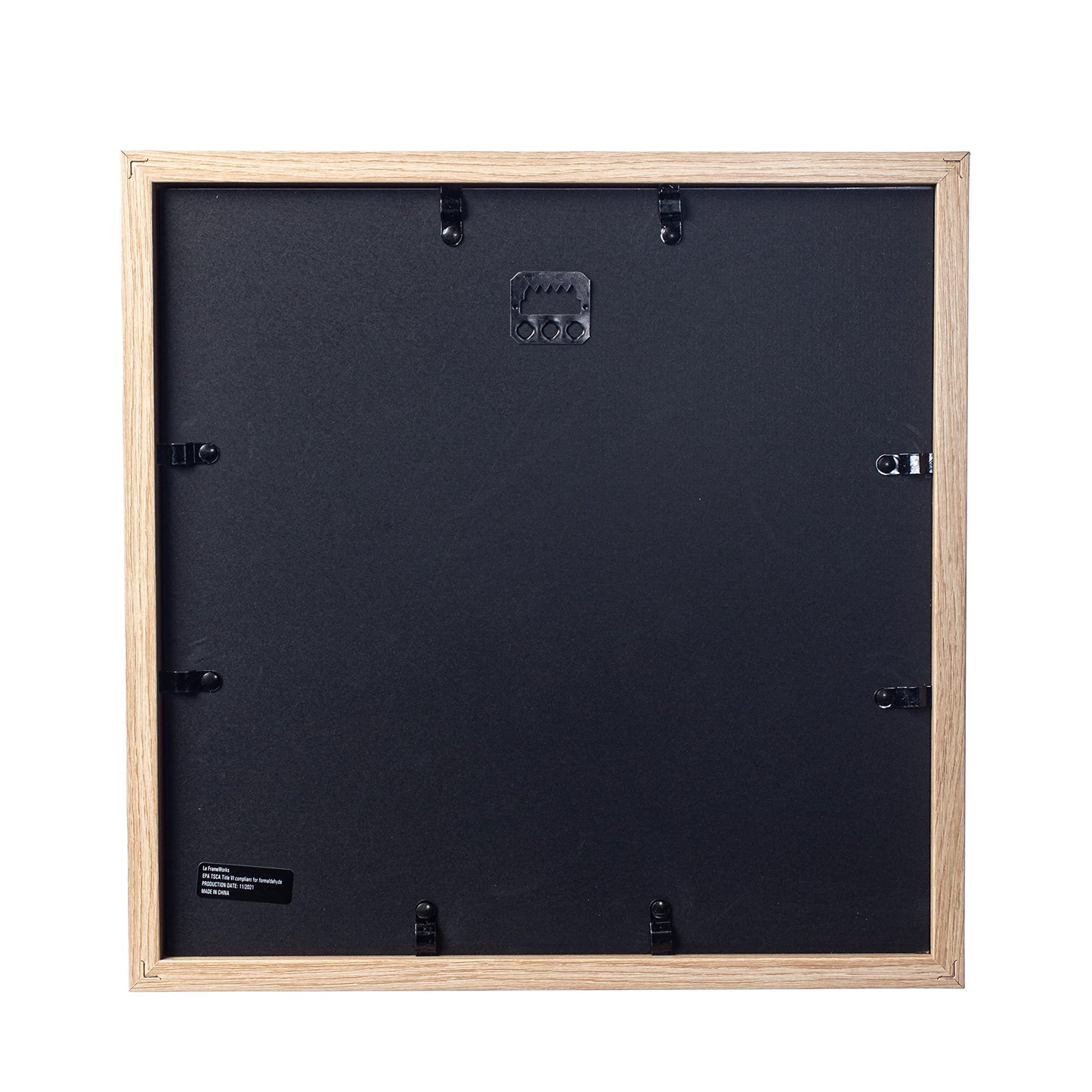 Wooden Shadow Box Frame – Display Case with Soft Felt Back, Memory Box with Tempered Glass, Elegant White Ball Push Pins