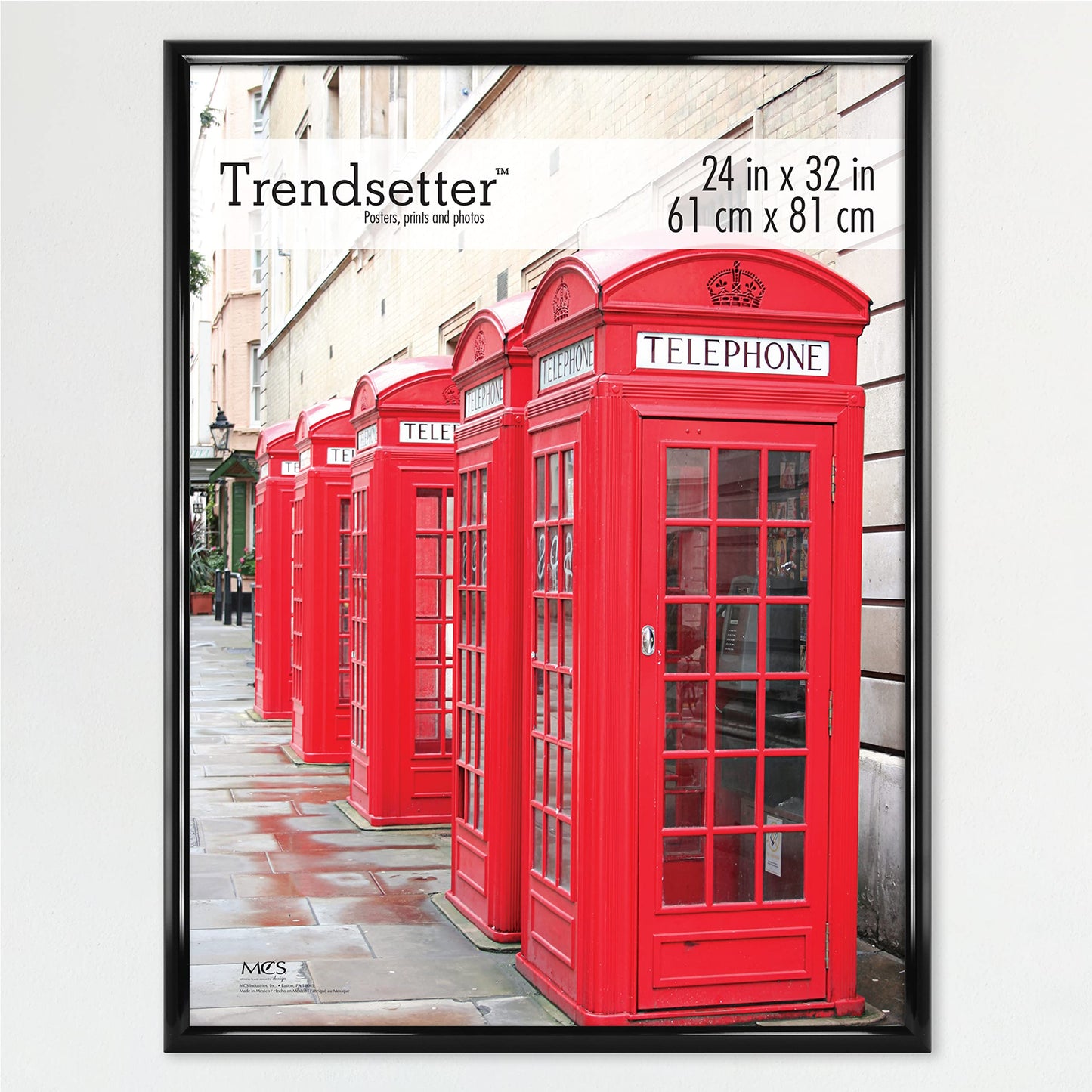 Trendsetter Poster Frame Black High-Gloss, Vertical & Horizontal Wall Hanging Large Picture Frame for Photos, Posters & Art Prints