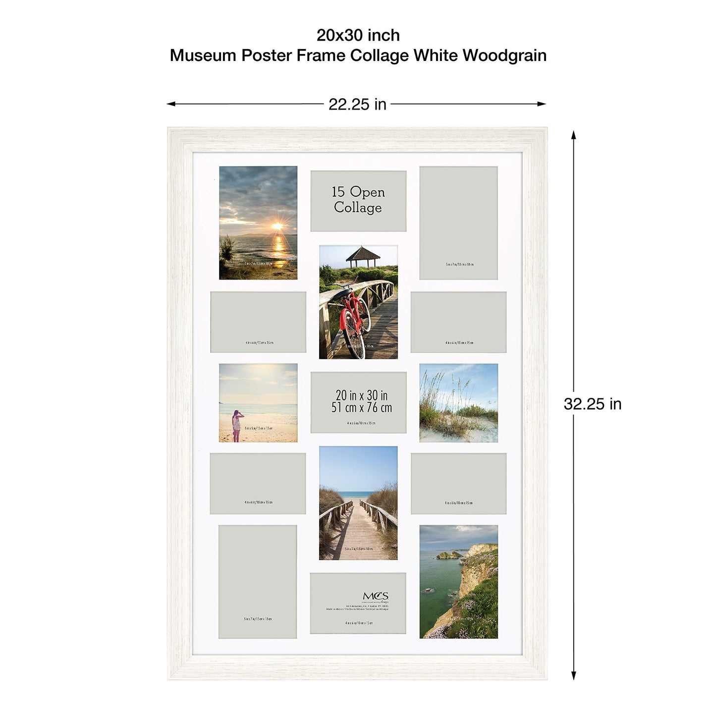 Museum Poster Frame Medium Oak, Vertical & Horizontal Wall Hanging Large Picture Frame for Photos, Posters & Art Prints