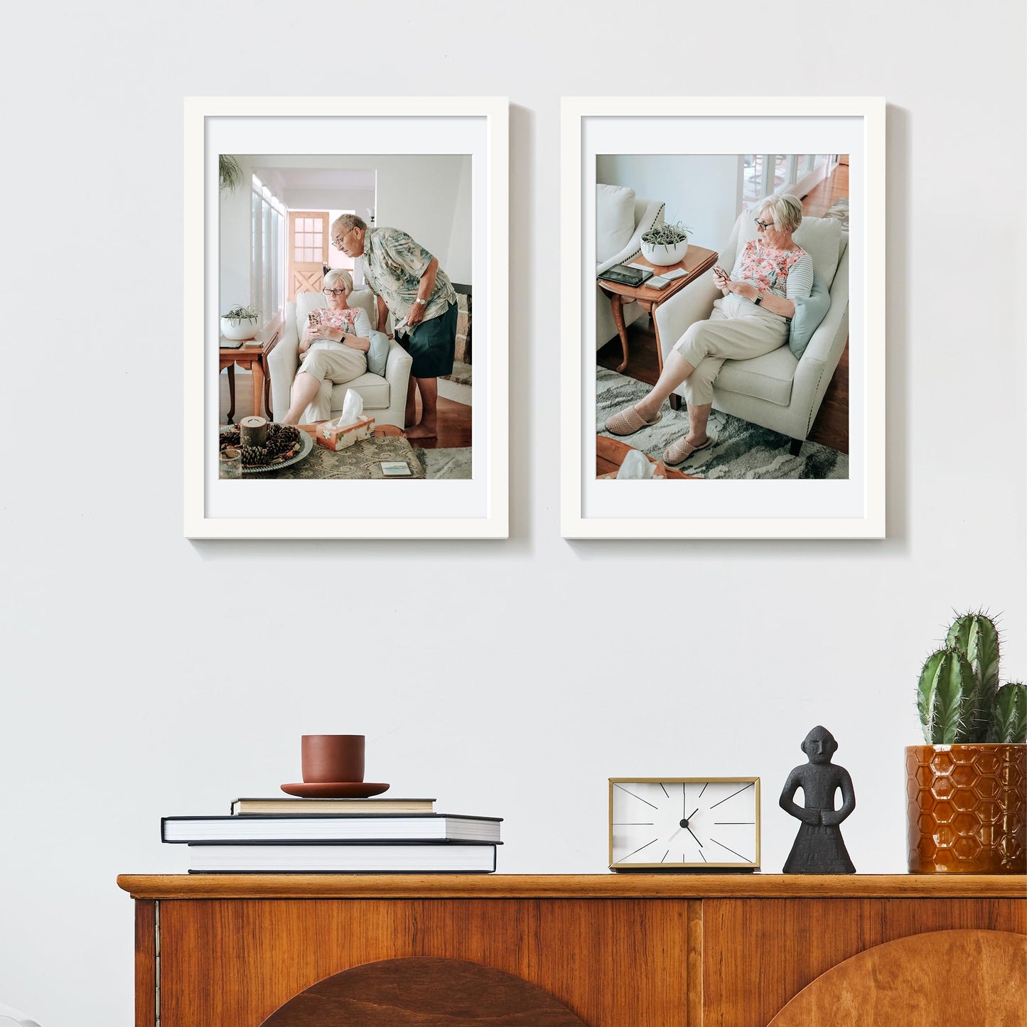 Picture Frame, Display Pictures with Mat or Without Mat, Wall Hanging Photo Frame