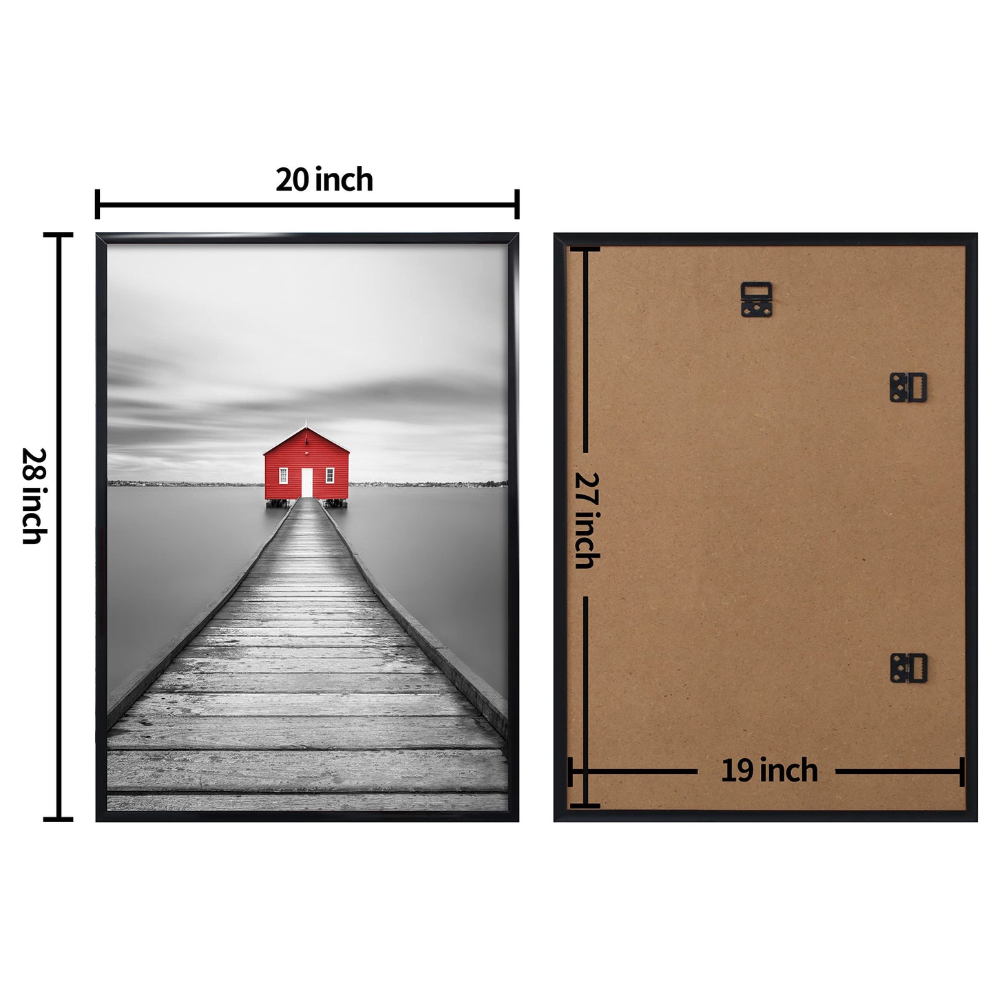 Poster Frame 3 Pack, Picture Frame for Horizontal or Vertical Wall Mounting, Sturdy and Scratch-proof