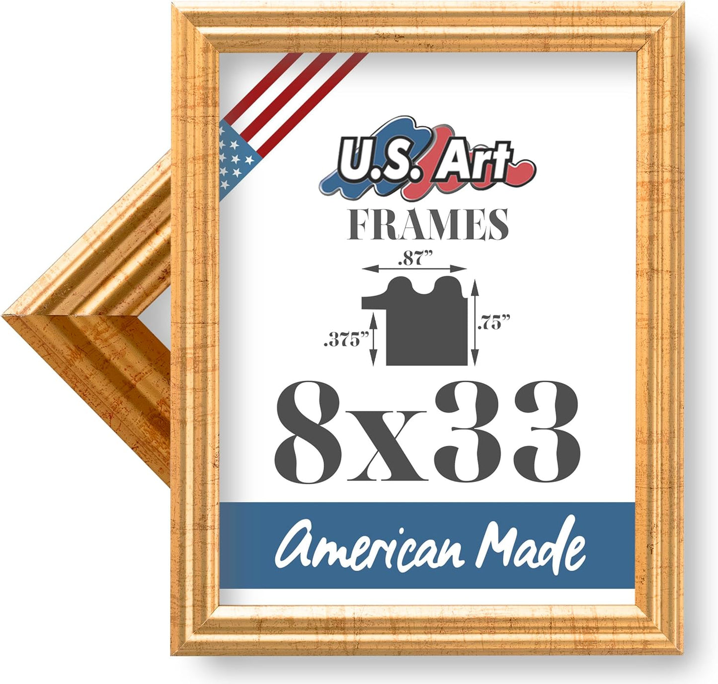 Traditional Style White Thin .75 Inch Wide, Solid Wood, Wall Decor Picture Poster Photo Frame