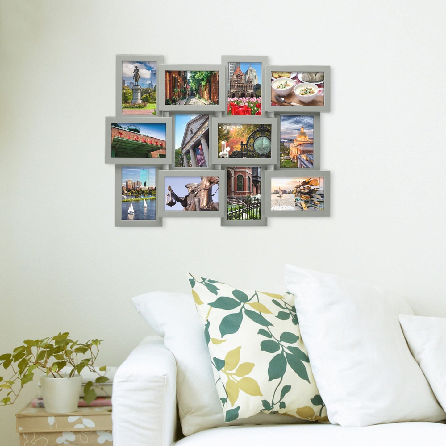 12 Opening Collage Frame, Displays 4x6 and 6x4 Inch Photos