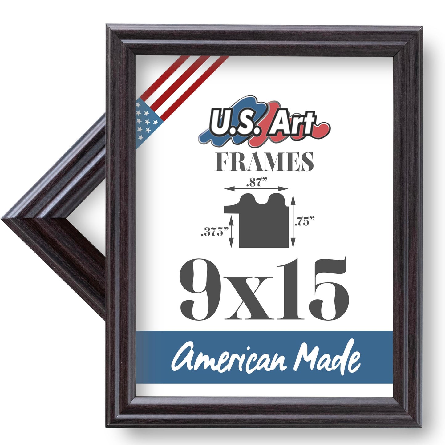 Traditional Style White Thin .75 Inch Wide, Solid Wood, Wall Decor Picture Poster Photo Frame