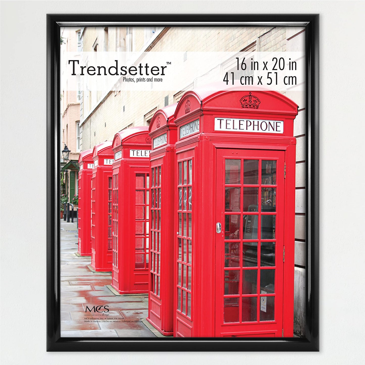 Trendsetter Poster Frame Black High-Gloss, Vertical & Horizontal Wall Hanging Large Picture Frame for Photos, Posters & Art Prints