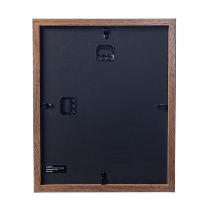 Wooden Shadow Box Frame – Display Case with Soft Felt Back, Memory Box with Tempered Glass, Elegant White Ball Push Pins