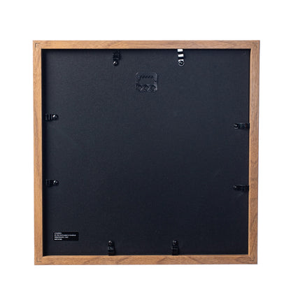 Wooden Shadow Box Frame – Display Case with Soft Felt Back, Memory Box with Tempered Glass, Elegant White Ball Push Pins