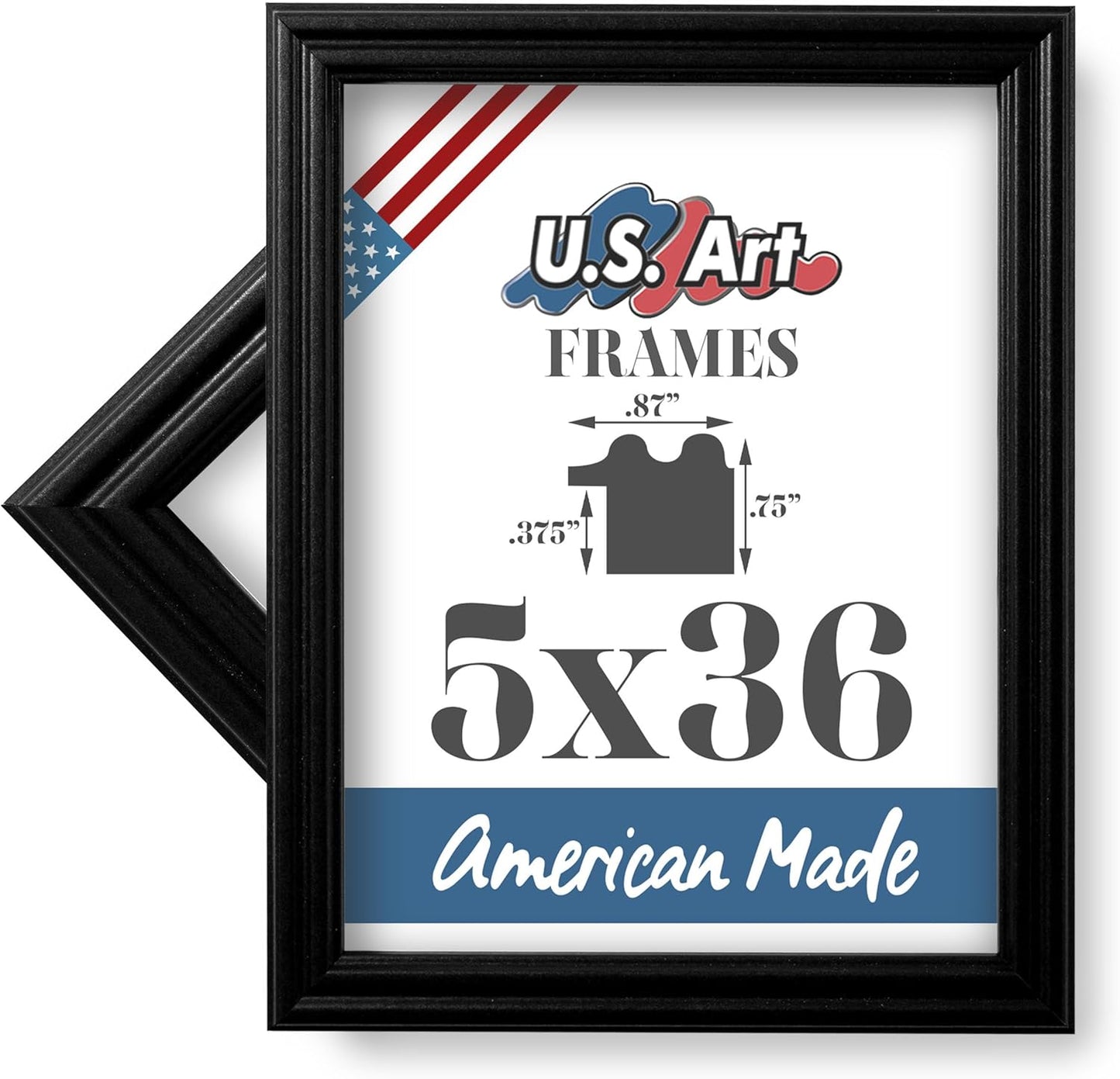 Traditional Style White Thin .75 Inch Wide, Solid Wood, Wall Decor Picture Poster Photo Frame