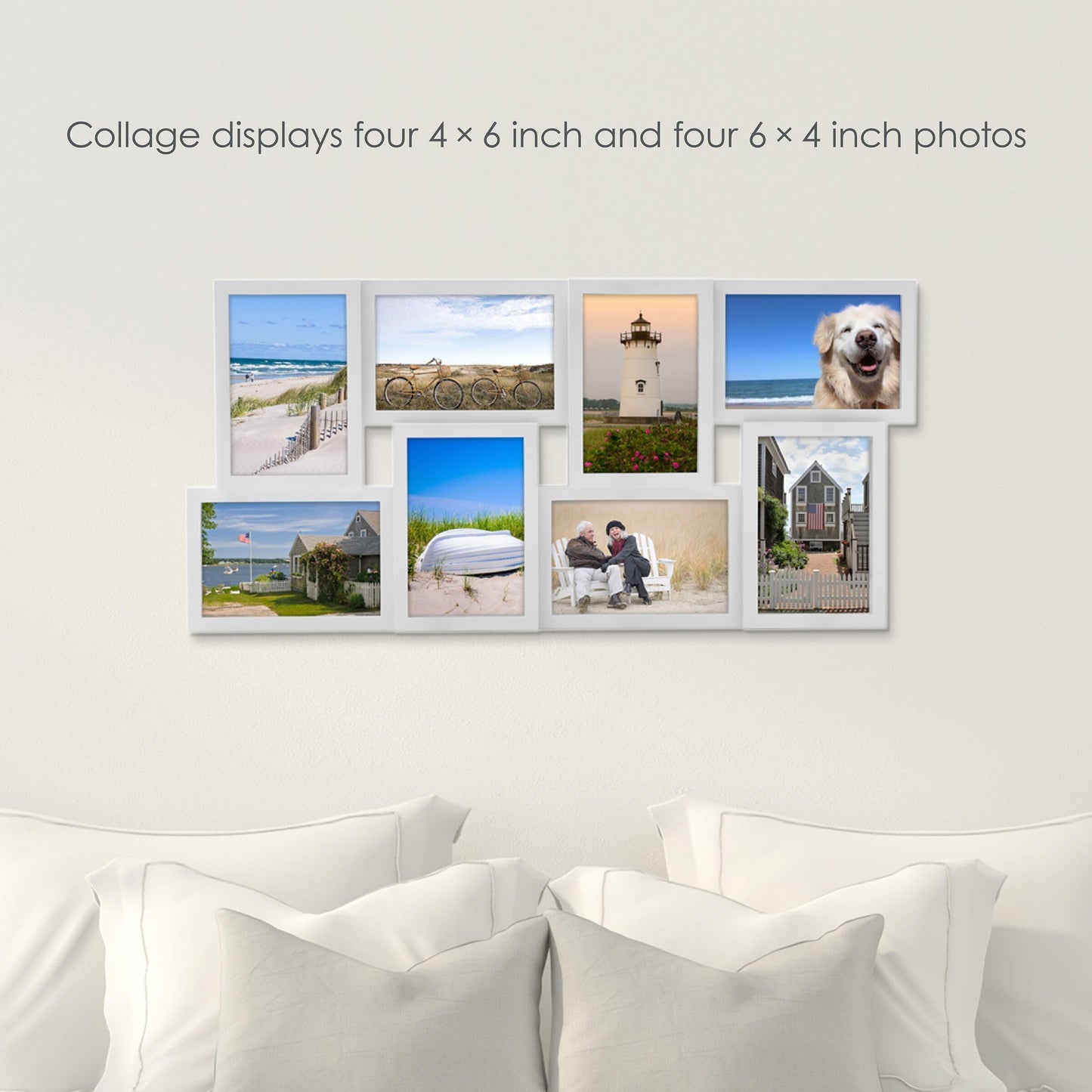 12 Opening Collage Frame, Displays 4x6 and 6x4 Inch Photos