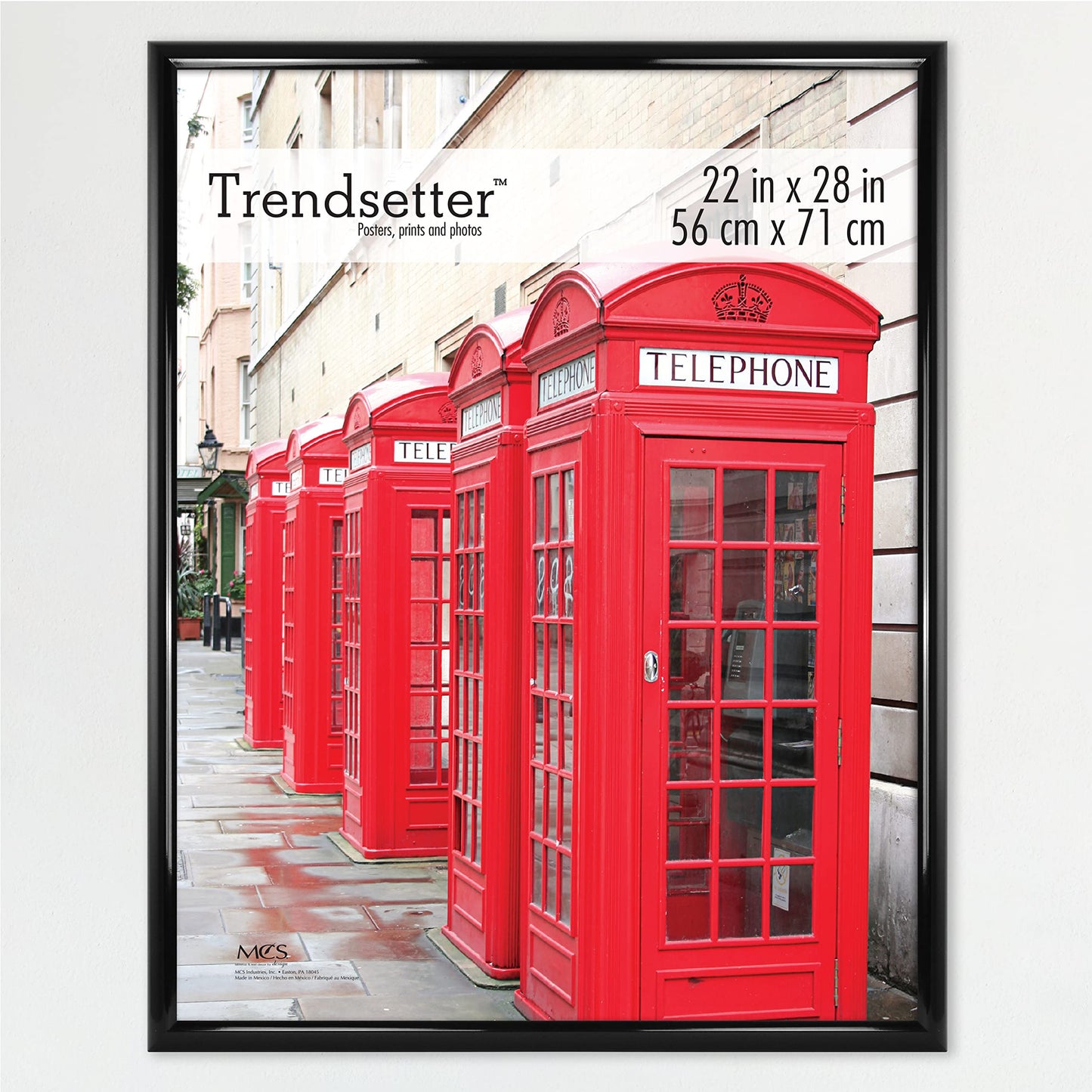 Trendsetter Poster Frame Black High-Gloss, Vertical & Horizontal Wall Hanging Large Picture Frame for Photos, Posters & Art Prints