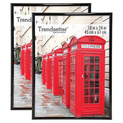 Trendsetter Poster Frame Black High-Gloss, Vertical & Horizontal Wall Hanging Large Picture Frame for Photos, Posters & Art Prints