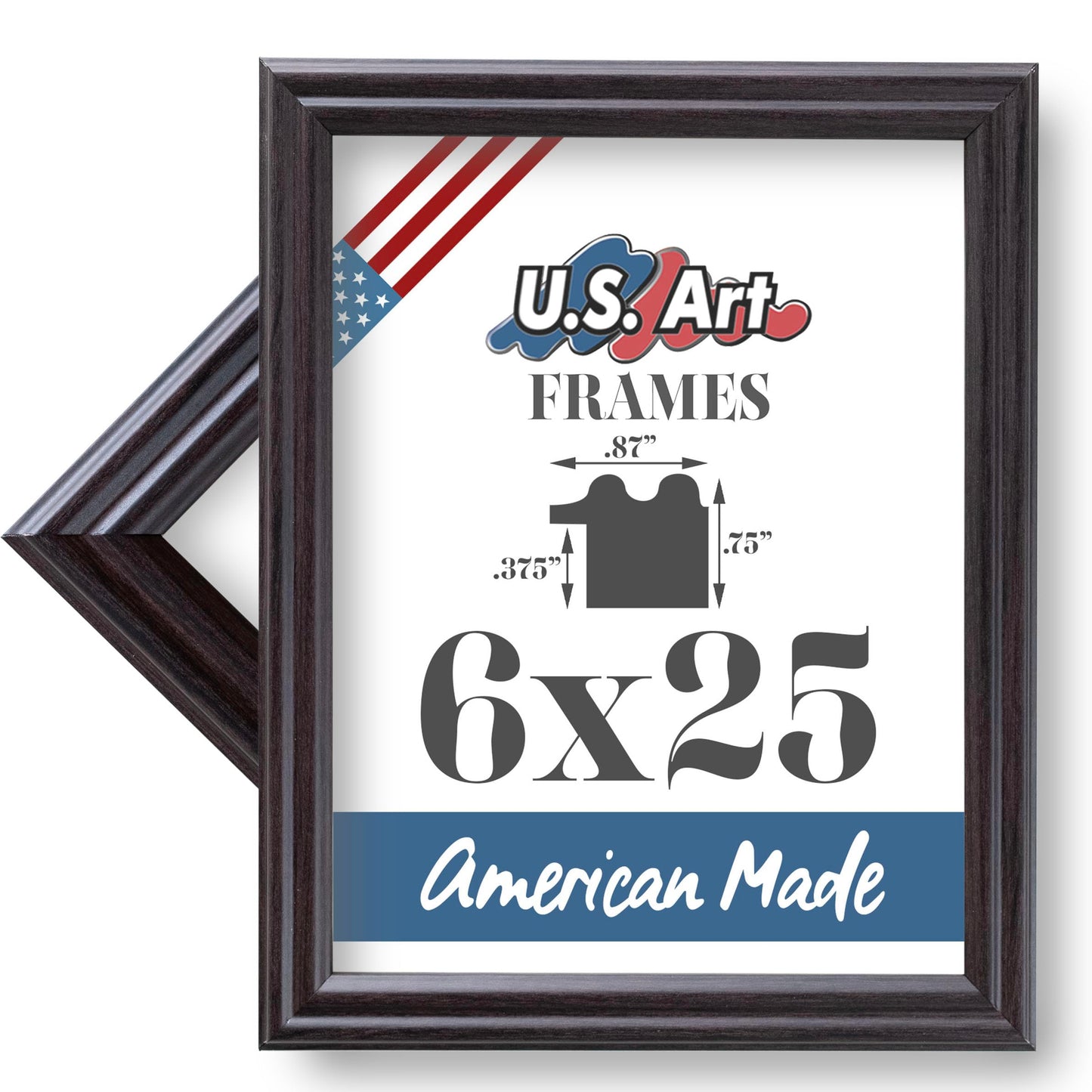 Traditional Style White Thin .75 Inch Wide, Solid Wood, Wall Decor Picture Poster Photo Frame