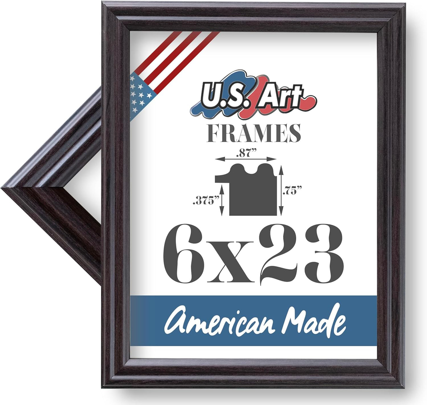 Traditional Style White Thin .75 Inch Wide, Solid Wood, Wall Decor Picture Poster Photo Frame