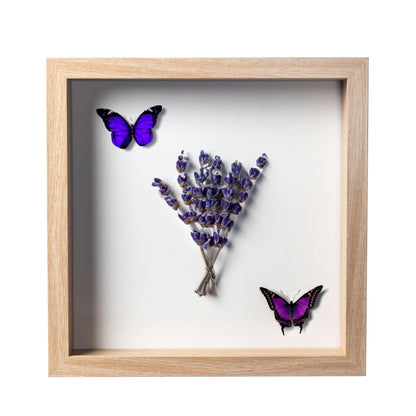 Wooden Shadow Box Frame – Display Case with Soft Felt Back, Memory Box with Tempered Glass, Elegant White Ball Push Pins