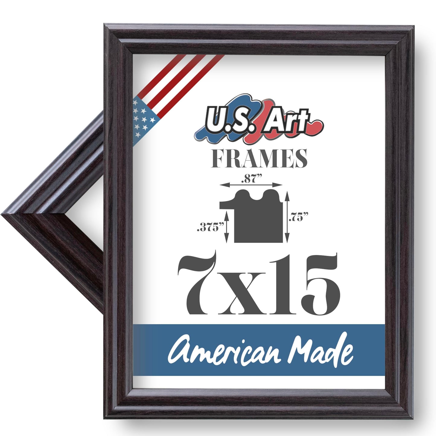 Traditional Style White Thin .75 Inch Wide, Solid Wood, Wall Decor Picture Poster Photo Frame