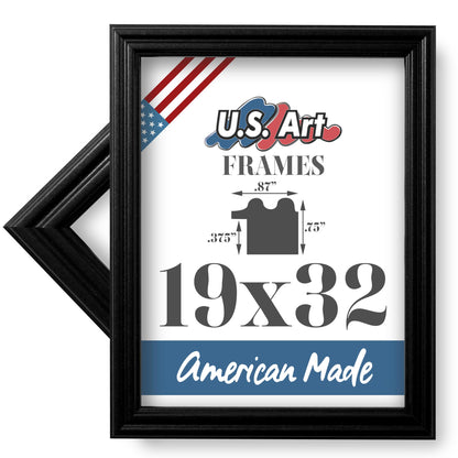 Traditional Style White Thin .75 Inch Wide, Solid Wood, Wall Decor Picture Poster Photo Frame