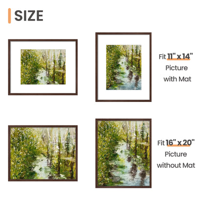 Picture Frame, Display Pictures with Mat or Without Mat, Wall Hanging Photo Frame