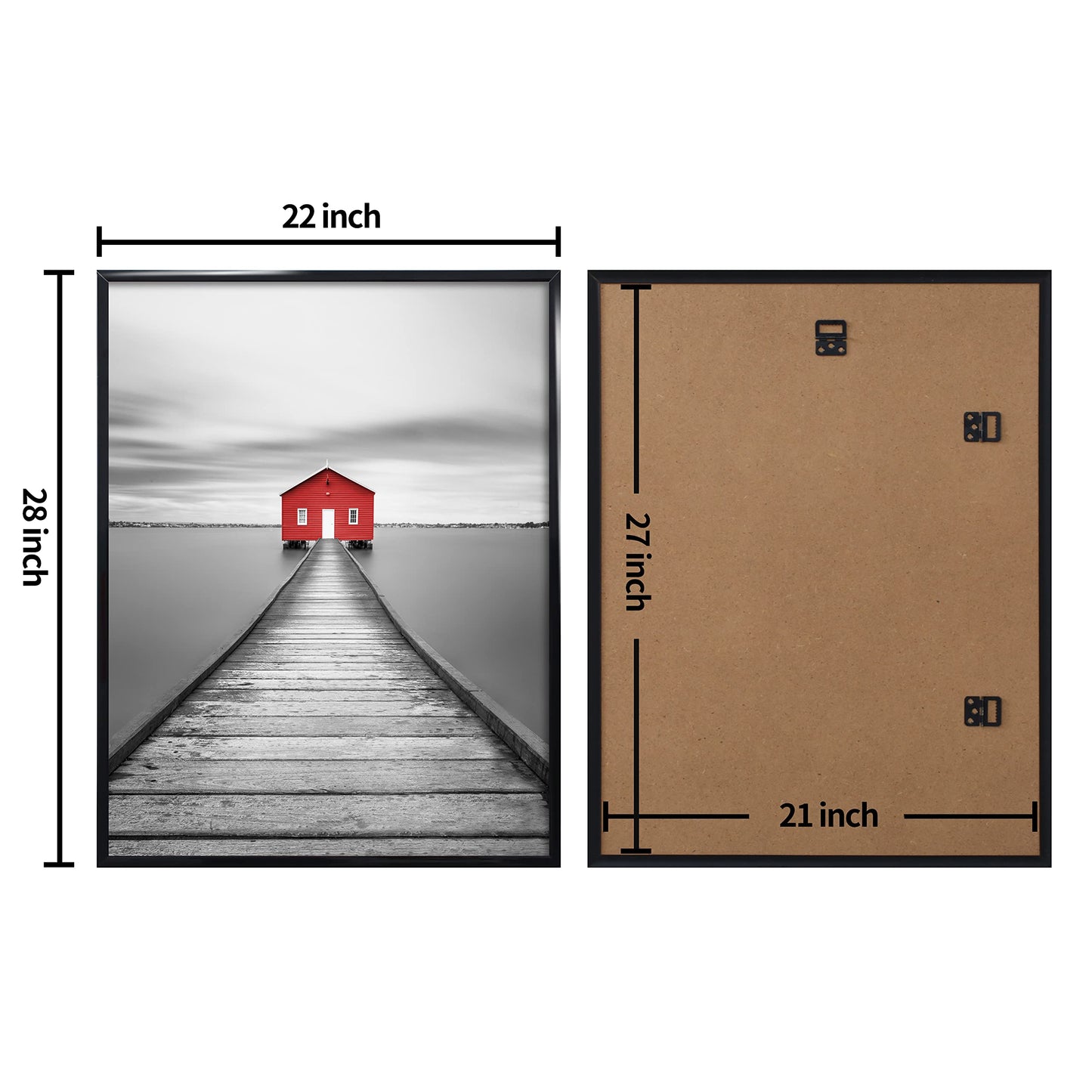 Poster Frame 3 Pack, Picture Frame for Horizontal or Vertical Wall Mounting, Sturdy and Scratch-proof