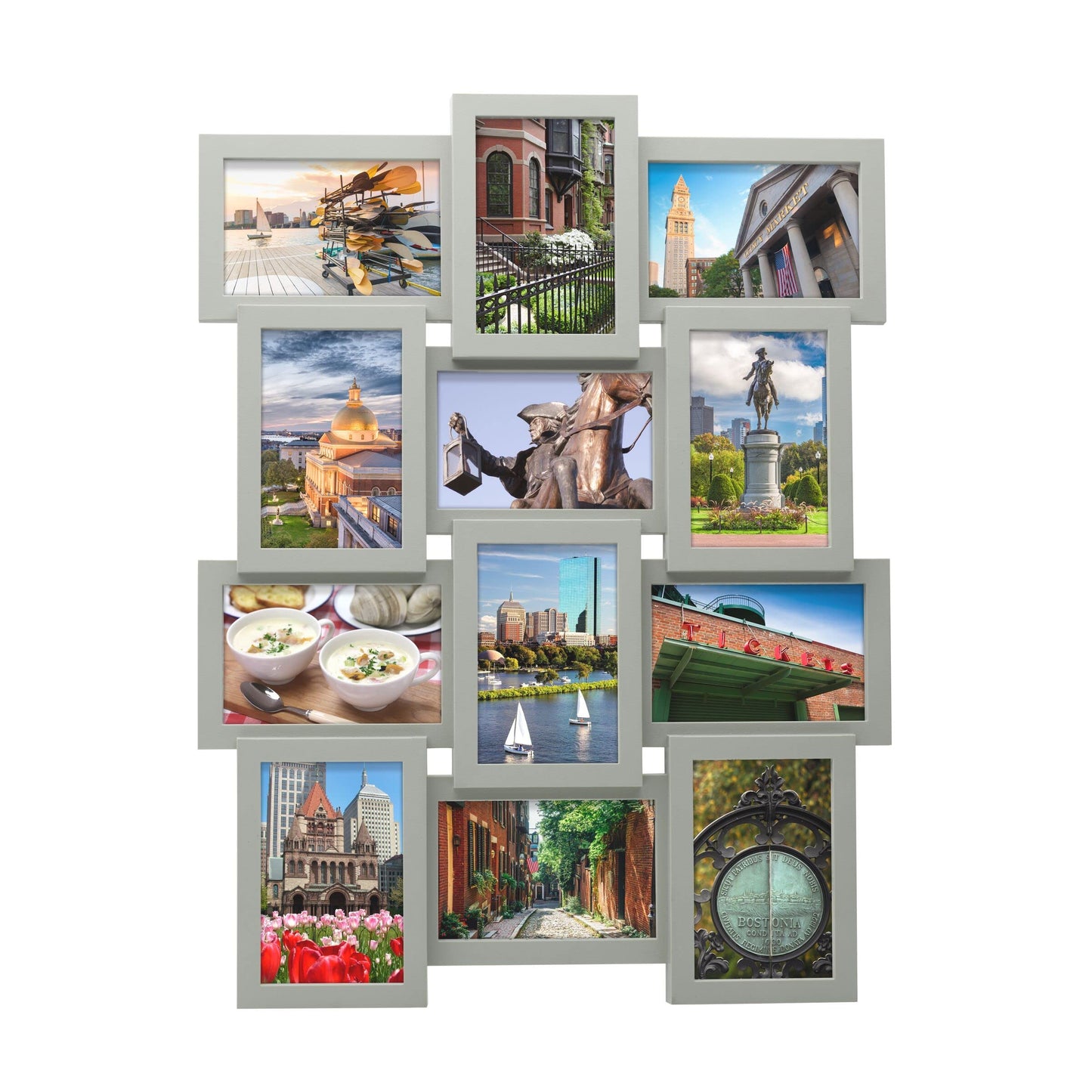 12 Opening Collage Frame, Displays 4x6 and 6x4 Inch Photos