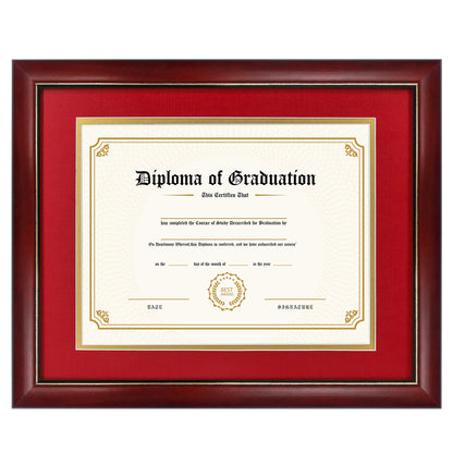 11x14 Diploma Frame 15x18 Certificate without Mat, Solid Wood & UV Protection Acrylic, Cherry Finish