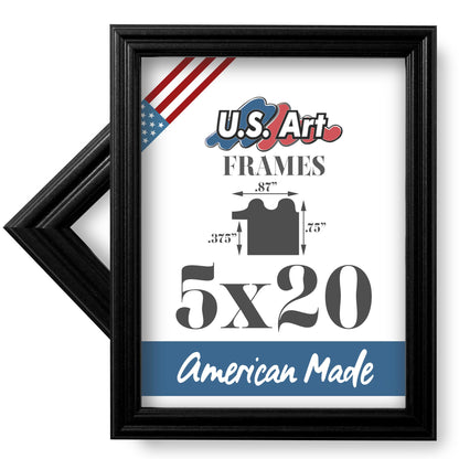 Traditional Style White Thin .75 Inch Wide, Solid Wood, Wall Decor Picture Poster Photo Frame