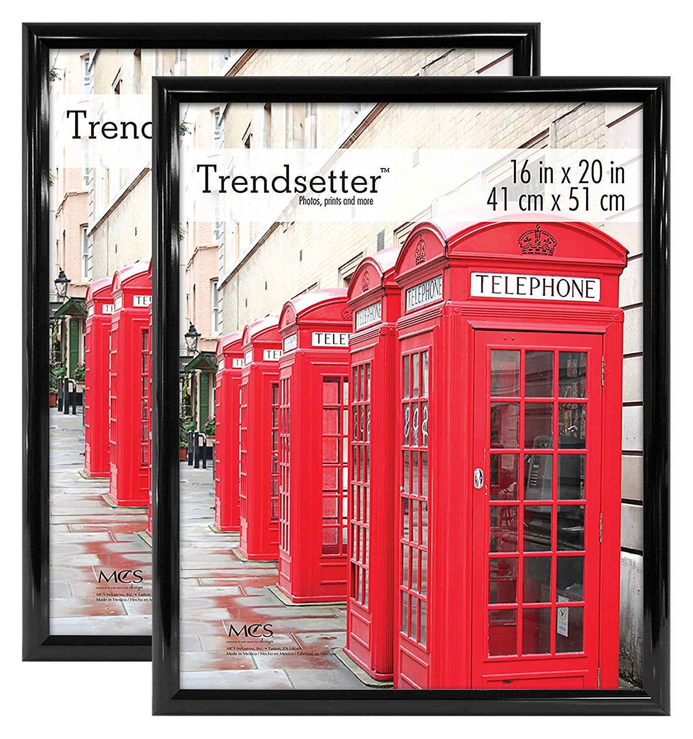 Trendsetter Poster Frame Black High-Gloss, Vertical & Horizontal Wall Hanging Large Picture Frame for Photos, Posters & Art Prints