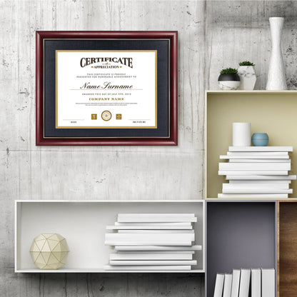 11x14 Diploma Frame 15x18 Certificate without Mat, Solid Wood & UV Protection Acrylic, Cherry Finish