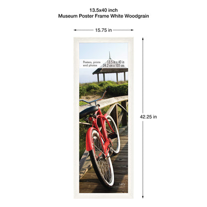 Museum Poster Frame Medium Oak, Vertical & Horizontal Wall Hanging Large Picture Frame for Photos, Posters & Art Prints